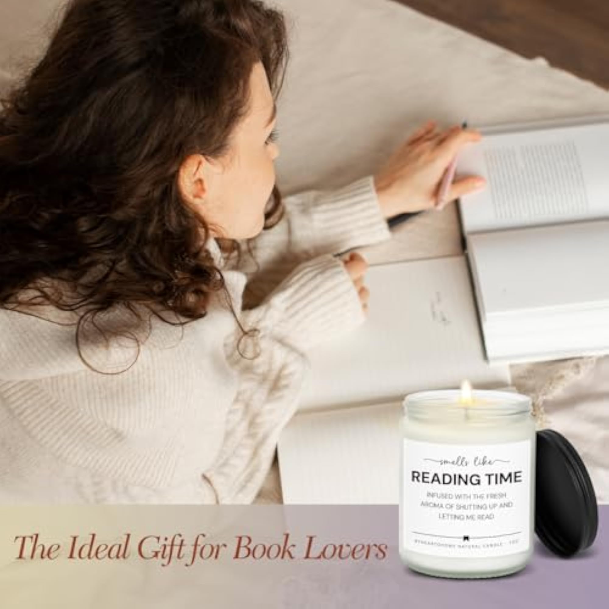 Book Lovers Gifts, Themed Candle for Readers